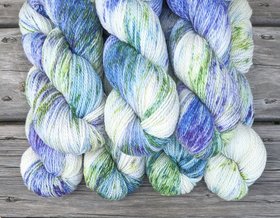 Hand Dyed / Painted Yarn | Fingering Weight | SW Merino / Bamboo | Mystique