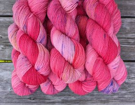 Hand Dyed / Painted Yarn | Fingering Weight | Merino / Nylon / Stellina | Think Pink