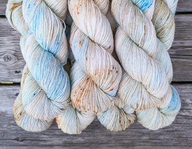 Hand Dyed / Painted Yarn | Fingering Weight |  SW Merino / Silk / Stellina | Cast Away