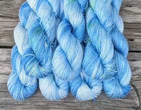 Hand Dyed. Hand Painted Yarn - Bamboo - Fingering Weight Yarn - Sailboat