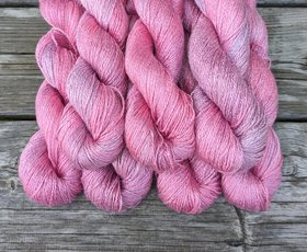 Hand Dyed. Hand Painted Yarn - Bamboo- Fingering Weight Yarn - Cherub