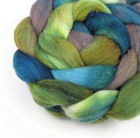Hand Painted Top / Roving | Polwarth | Midnight In Paris