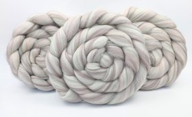 Merino Roving - Combed Top - Spinning Fiber - Custom Blended - Hint Of Mint