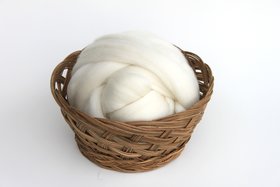 Rambouillet - Natural Roving - Undyed Combed Top