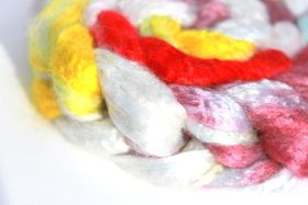 Hand Painted Top / Roving | Bamboo | Juicy Fruit | 100g