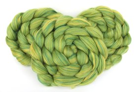 Blended Roving / Combed Top | Merino / Silk / Bamboo | Lemongrass