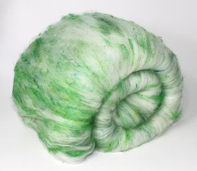 Spinning Fiber Batt | Art Batt | Polwarth / Merino / BFL / Sari Silk